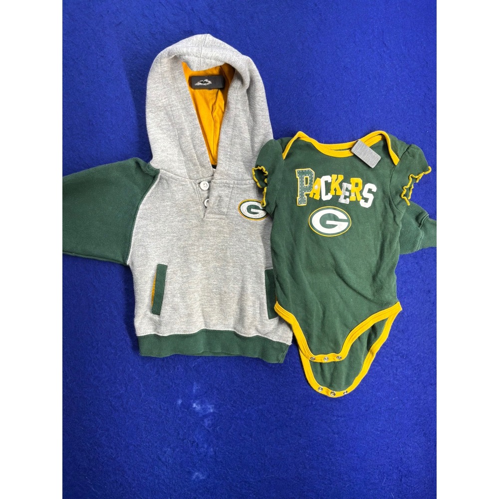 Gorpcore Toddler NFL Team Apparel Green Bay Packers Set 18M Green Grey